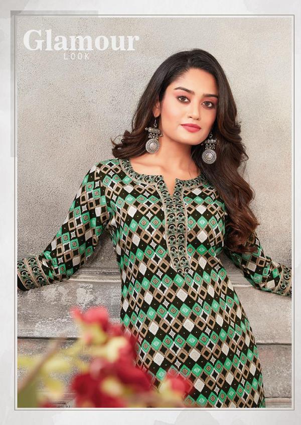 Aarvi Pure Gold Vol 5 Fancy Rayon Printed Kurti 